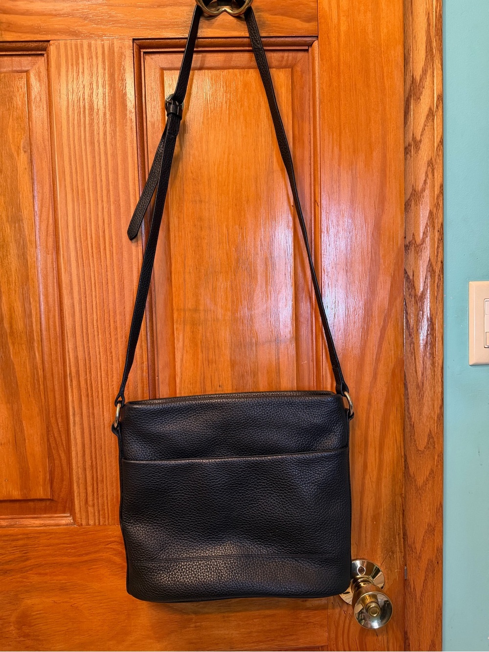 Corder London Genuine Leather Shoulder Bag in Black